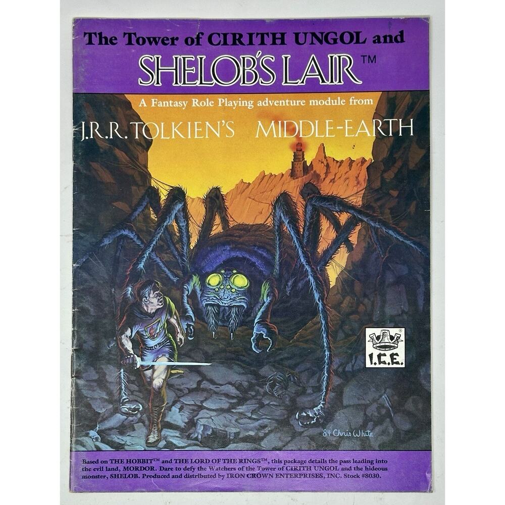 MERP The Tower Of Cirith Ungol And Shelobs Lair Tolkien LOTR 1984 ICE #8030